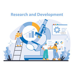 Poster - Production and Quality concept. Flat vector illustration.