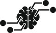Brain memory intellect icon simple vector. Head power. Education lost