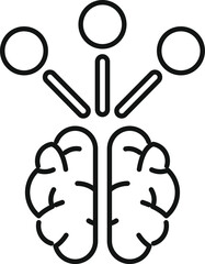 Poster - mind care support icon outline vector. care work health. memory recall