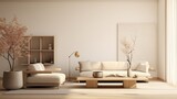 Fototapeta Panele - Modern elegant composition of living room interior 