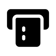 atm machine glyph icon