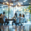 © ณิชพน สุขเกษม - Blur office meeting blurred background with business people working group in boardroom discussion, executive seminar or professional training in enterprise