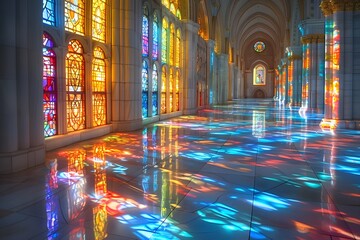  美しい教会のステンドグラス