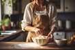 Baking Love: A Girlfriend's Passion for Culinary Creations Captured in a Heartwarming Photograph