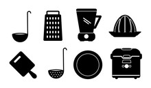 Cookware Or Kitchenware Icon Set, Vector Illustration