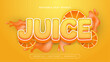 Yellow and orange juice 3d editable text effect - font style