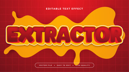 Red and orange extractor 3d editable text effect - font style