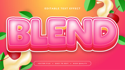 Wall Mural - Colorful colourful blend 3d editable text effect - font style
