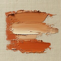 Wall Mural - orangish brown oil paint brush stroke texture beige