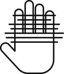 Poster - Access palm icon outline vector. Scanning verification. Security id card