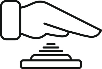 Poster - Privacy rec data icon outline vector. Smart bio access. Print privacy facial code