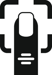 Poster - Fingerprint identification icon simple vector. Eye scanner. Data signature