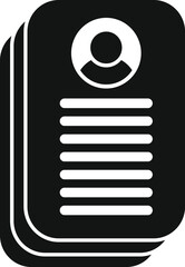Poster - Papers identification icon simple vector. Person privacy biometric. Scanner bio
