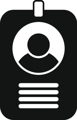 Poster - Id card planner icon simple vector. Scan verification code. Dark solitary
