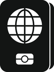 Poster - Biometric passport icon simple vector. Individual signature. Scanner bio