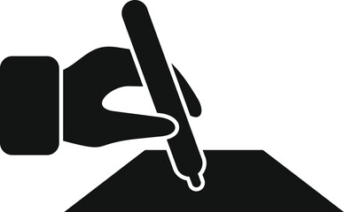 Poster - Personal signature icon simple vector. Access verification. Biometric approve