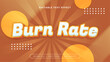 Orange white and brown burn rate 3d editable text effect - font style