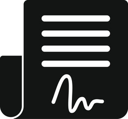 Poster - Scanner paper check icon simple vector. Detect privacy. Bio human system