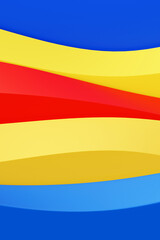 Poster - 3d Illustration  rows of  colorful  lines  .Geometric background,  pattern.