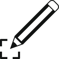 Poster - Pen handwriting access icon simple vector. Human security. Biometric approve