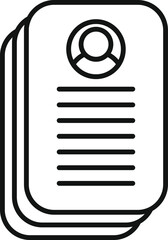 Poster - Papers identification icon outline vector. Person privacy biometric. Scanner bio