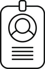 Poster - Id card planner icon outline vector. Scan verification code. Dark solitary