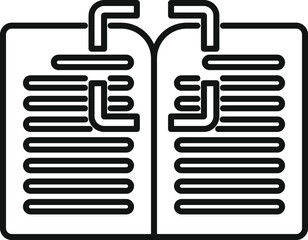 Poster - Access id verification icon outline vector. Approve access. Solitary automatic