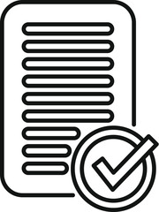 Poster - Approved document id icon outline vector. Check individual. Detect print