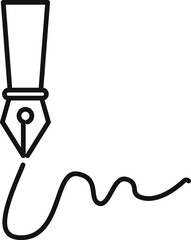 Poster - Handwriting signature icon outline vector. Privacy identity. Check data user