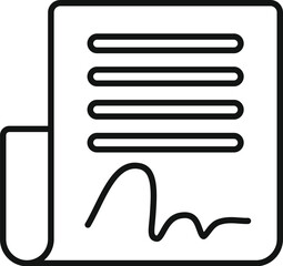 Poster - Scanner paper check icon outline vector. Detect privacy. Bio human system