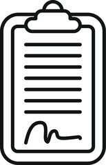 Poster - Check data user icon outline vector. Human security. Handwriting identification