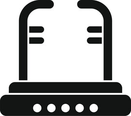 Poster - Online media platform icon simple vector. Game tech. Cyber glass projection