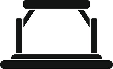 Poster - Interface vr platform icon simple vector. Game tech cyber. Glass future projection
