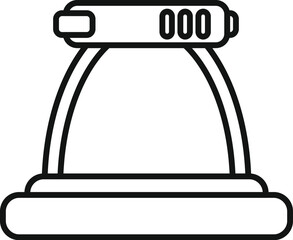 Poster - vr platform reality icon outline vector. cyber tech. future tour hologram