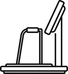 Poster - game tech glass icon outline vector. vr platform tech. person media headset