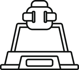 Poster - social glass game icon outline vector. tech cinema projection. tour computer