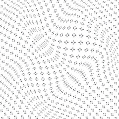Poster - abstract monochrome wavy dot curved pattern vector background.