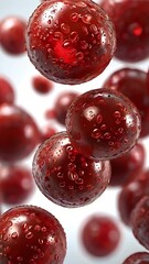 Wall Mural - red blood cells, 3d visualization medical and study