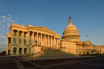 Wall Mural - Capitol building against morning blue sky. The Capitol building in Washington, D.C.