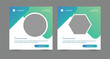 Medical health clinic template for social media post vector template. Medical social media post template. Medical social media banner or square social media post banner. 