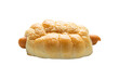 Close up of Sausage Bun isolated transparent png background
