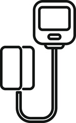 Sticker - Blood pressure diagnostic device icon outline vector. Clinic patient. General evaluation