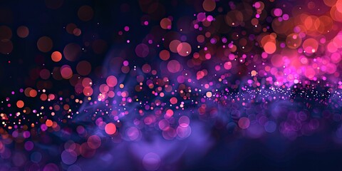 Wall Mural - abstract background with bright highlights of light. dark purple background with pink and yellow rou