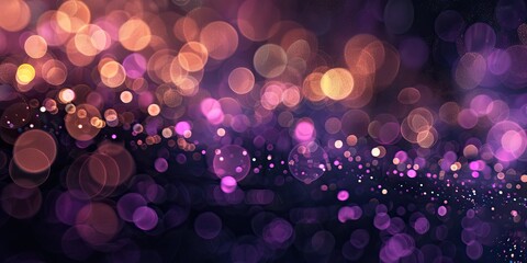 Wall Mural - abstract background with bright highlights of light. dark purple background with pink and yellow rou