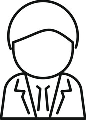 Sticker - Clinic doctor icon outline vector. General review. Screening general mri