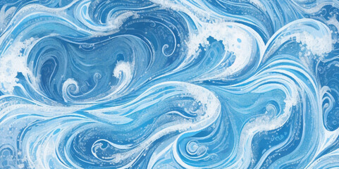 Wall Mural - Abstract vector ocean wave soft blue and white background. Water  ocean wave white and soft blue aqua, teal texture.