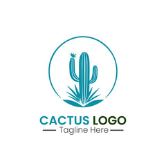 cactus logo icon vector design template