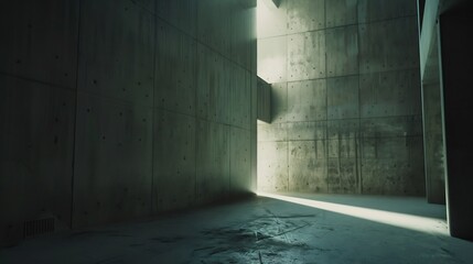 Poster - Empty room with concrete walls : Generative AI