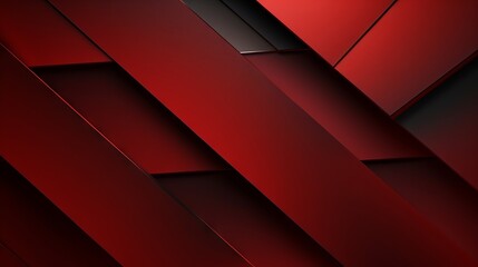 Canvas Print - Vibrant abstract red color background: futuristic design with geometric shapes for business concepts

