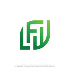 Canvas Print - Initial Letter LFW modern logo design template vector illustration